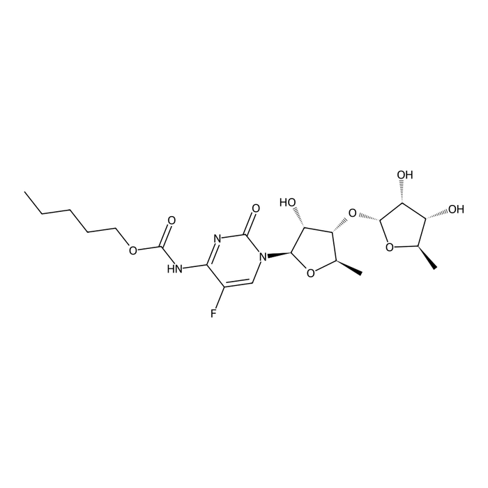 5'-Deoxy-3'-O-(5-deoxy-alpha-D-ribofuranosyl)-5-fluoro-N-((pentyloxy)carbonyl)cytidine