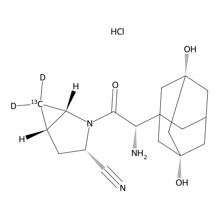 5-Hydroxy Saxagliptin-13C-D2 Hydrochloride