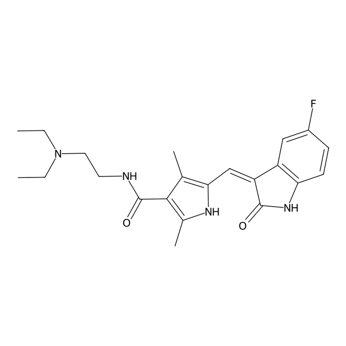 N-(2-(Diethylamino)ethyl)-5-((5-fluoro-2-oxoindolin-3-ylidene)methyl)-2,4-dimethyl-1H-pyrrole-3-carboxamide