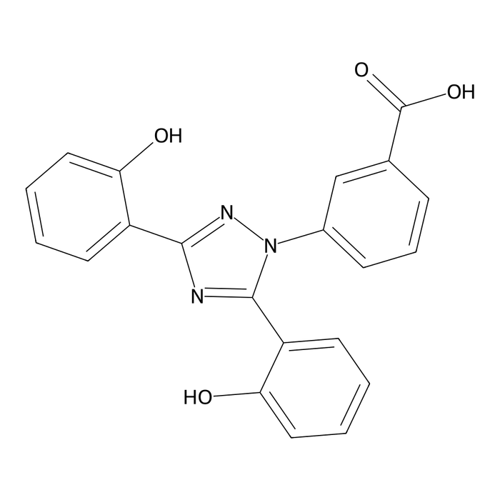 Deferasirox impurity D [EP]- (synomym: 3-[3,5-bis(2-hydroxyphenyl)-1,2,4-triazol-1-yl]benzoic acid)