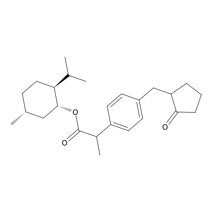 Loxoprofen L-Methol Ester (synonym: 1R,2S,5R)-2-isopropyl-5-methylcyclohexyl2-(4-((2-oxocyclopentyl)methyl)phenyl)propanoate)