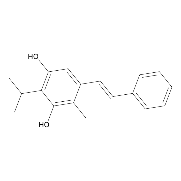 4-methyl-2-(1-methylethyl)-5-[(1E)-2-phenylethenyl]-1,3-Benzenediol
